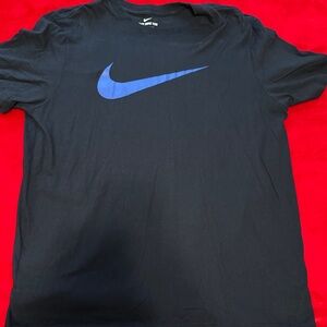 Nike Dark Navy Blue Tee with Blue Swoosh